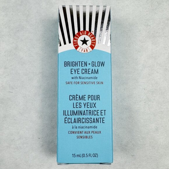 First Aid Beauty Brighten + Glow Eye Cream Niacinamide 15mL Sensitive Skin NEW - Picture 1 of 8
